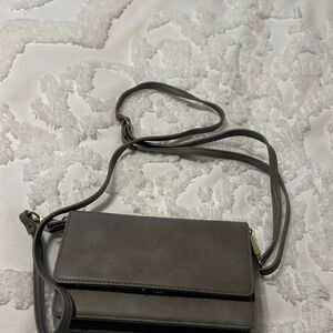 Gray Crossbody phone wallet
